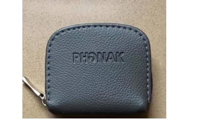 Phonak Leather Zip up Pouch